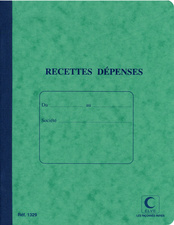 Elve, Cahier piqué, Recettes Dépenses, 220x170mm, 2 colonnes, 1329